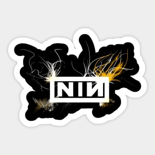 NIN type with background swing Sticker